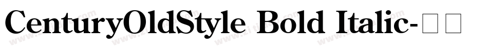 CenturyOldStyle Bold Italic字体转换